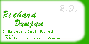 richard damjan business card